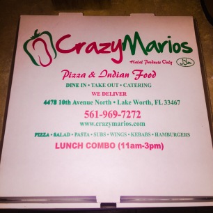Crazy Marios Pizza Box.